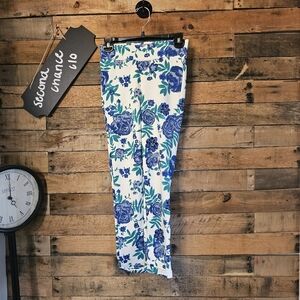 Like an Angel Women's Blue floral print poly spandex leggings Size Small